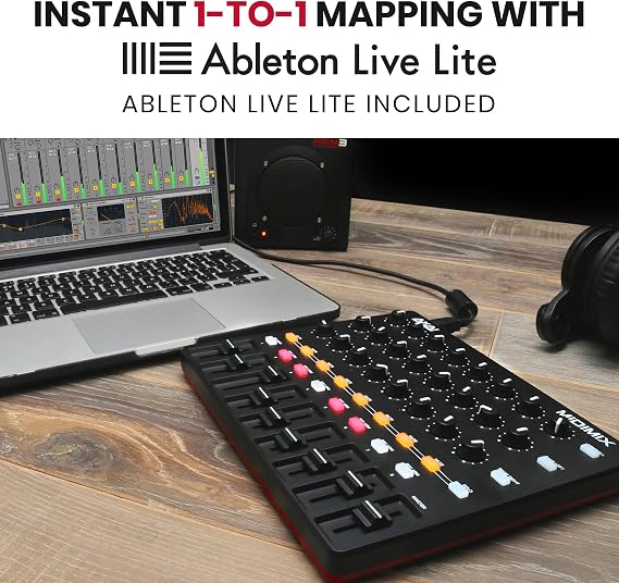 Akai Professional MIDImix - USB MIDI Controller Mixer with Assignable Faders and Master Fader, 24 Knobs and 16 Buttons, 1 to 1 Mapping With Ableton Live