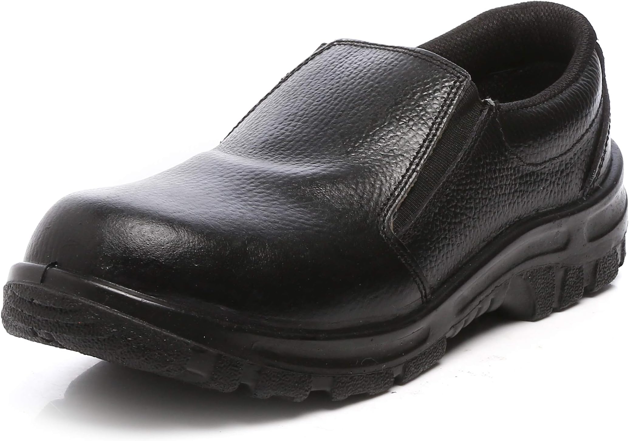 Agarson Genuine Leather Steel Toe PU Moulded Engineers/Labours Safety Shoes; MOCASSION, Size_7