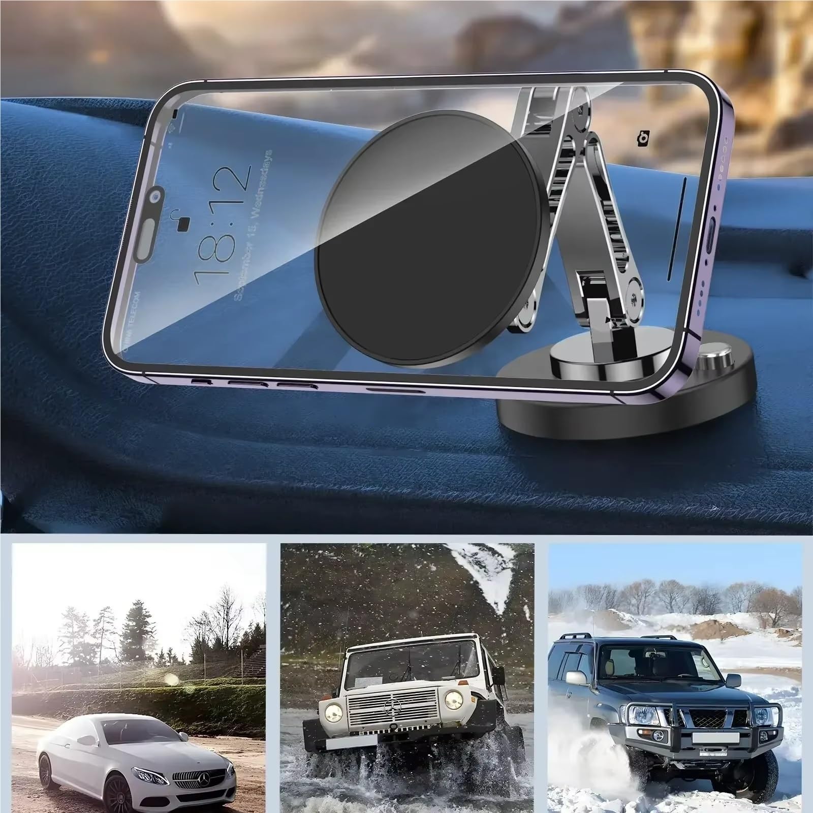 Per Samsung Universale Pieghevole Universale Auto Supporto Magnetico Dashborad Lega Magnetica Auto Smartphone Mobile Porta Cellulare Auto