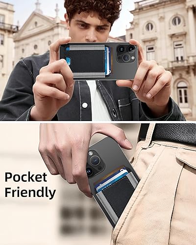 Miniatura 160 de HiWe Cartera MagSafe, cartera magnética más fuerte para iPhone 17/16/15/14/13/12, soporte para 7 tarjetas, RFID delgado minimalista de cuero, 1