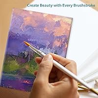 Vista 7 de KEFF Tableros de Lienzo para Pintar - Paquete de 2 de 3x5, Paquete a Granel de Lienzos, 100% Algodón Triple Imprimado, Lienzos Pequeños