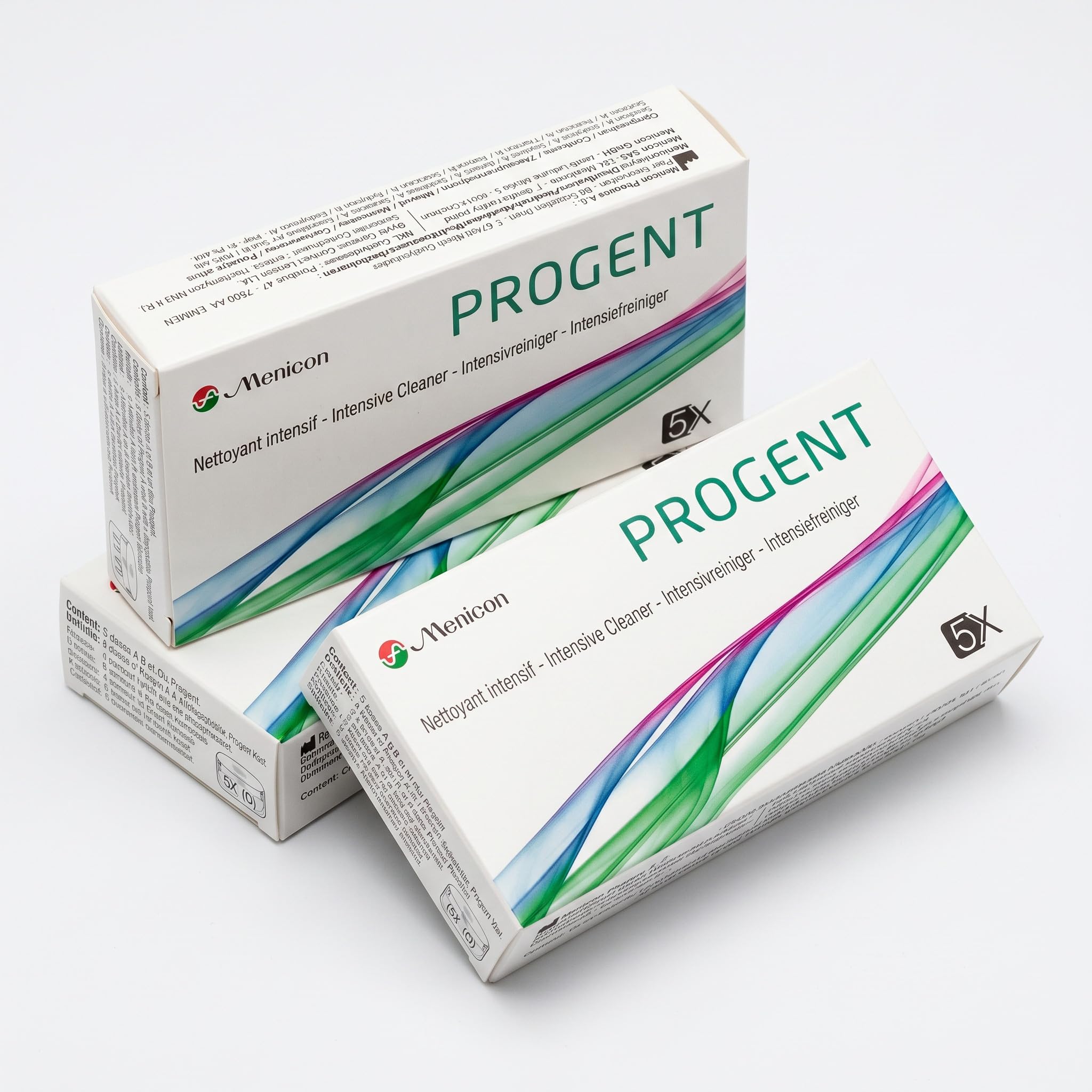 Progent SP - Detergente intensivo per lenti a contatto, 5 fiale A+B + contenitore, 3 x 5 pezzi