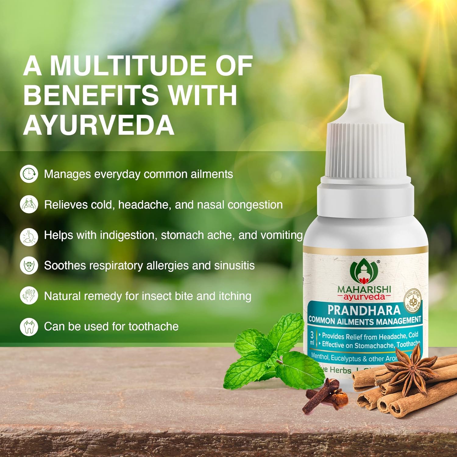 Maharishi Ayurveda Prandhara Pain Reliever Oil 3ml - Pack of 12 2 81LE6YuWwtL. SL1500