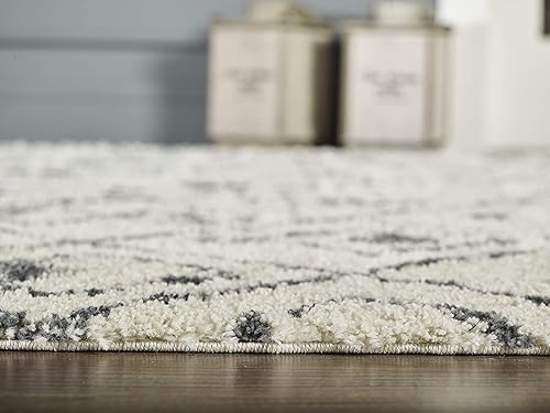 Miniatura 8 de Abani Willow Collection - Alfombra geométrica bohemia, rectangular, color marfil y gris, 4 x 6 pies, estilo tribal