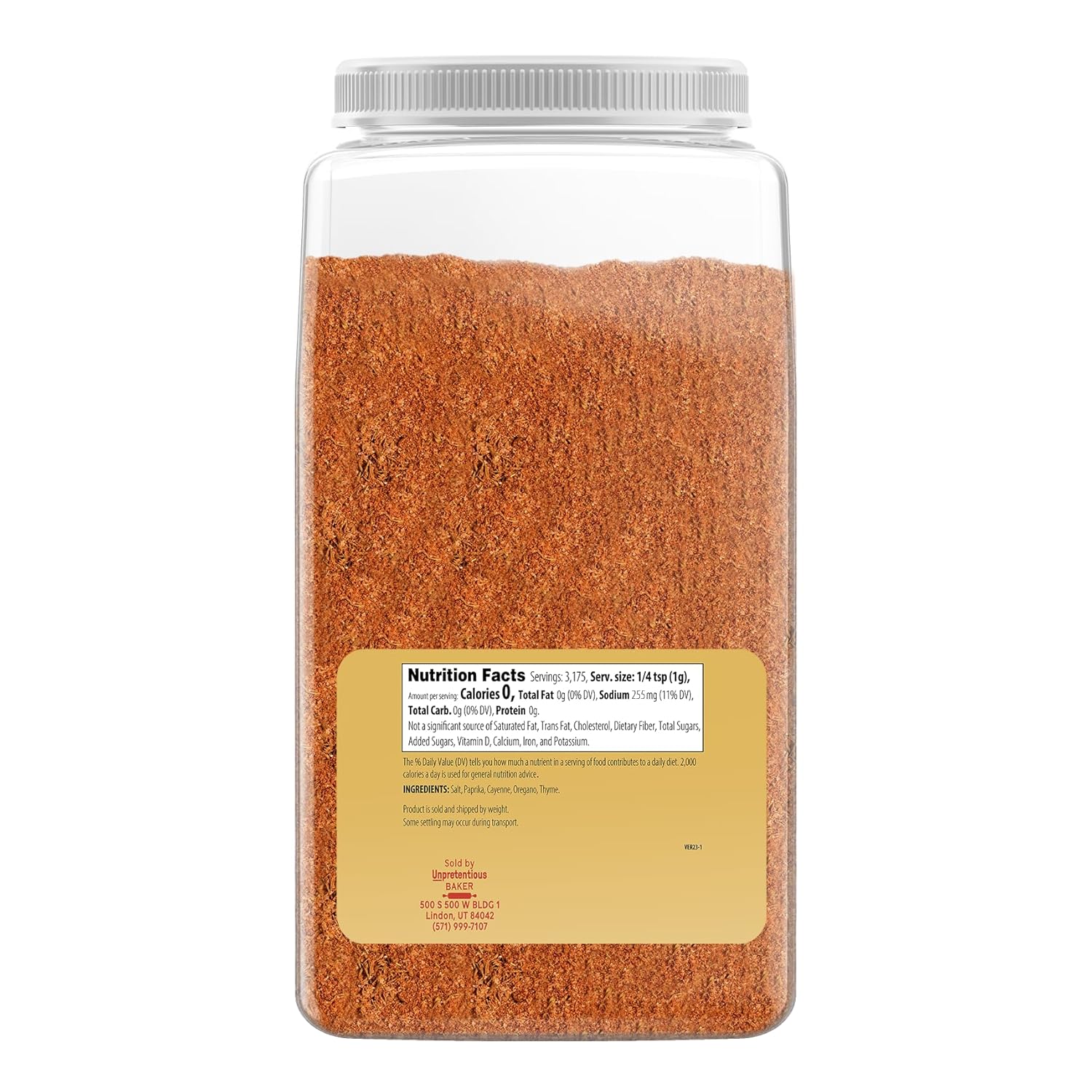 Unpretentious Cajun Seasoning, 7 lb, Culinary Blend, Southern Classic, Rich Flavor