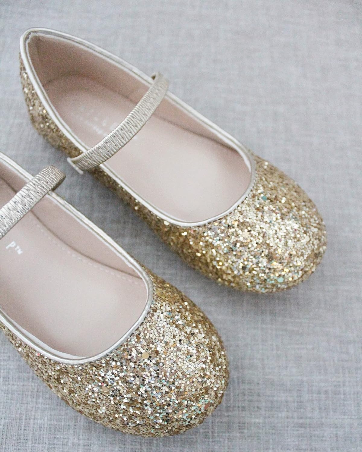 Rock Glitter Mary Jane Ballet Flats, Flower Girls Shoes, Toddler Girls, Party Shoes, Birthday Flats