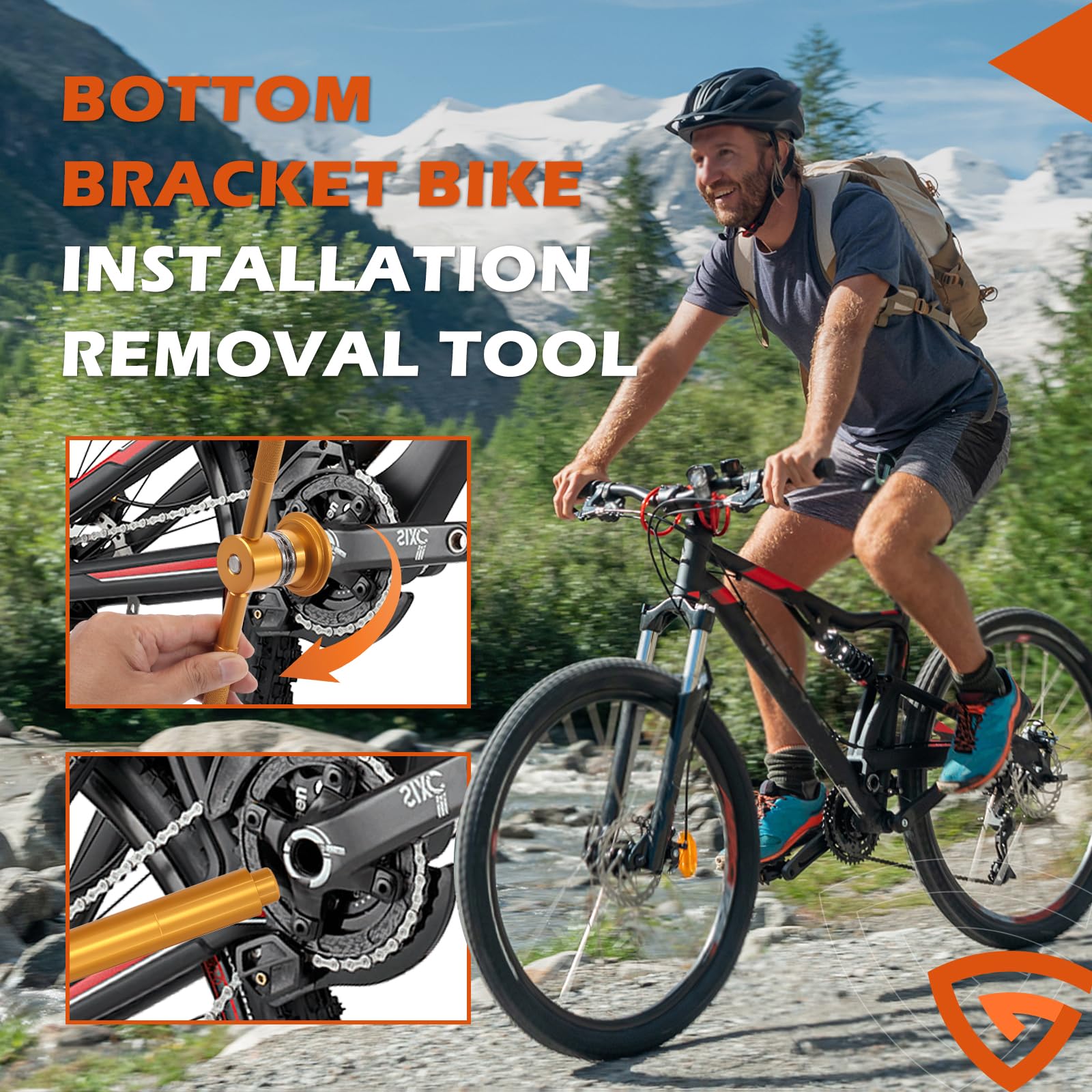 Kit de herramientas de instalación y extracción del pedalier de bicicleta