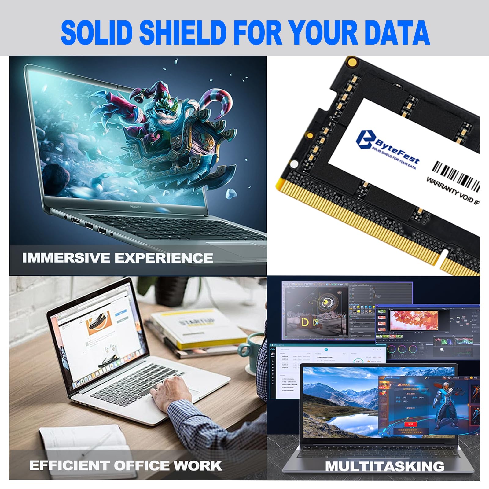 Pamięć RAM DDR5 32 GB (2 x 16 GB) 5200 MHz PC5-41600 CL42 1,1 V SODIMM 262-pinowy laptop / notebooka RAM moduły pamięci