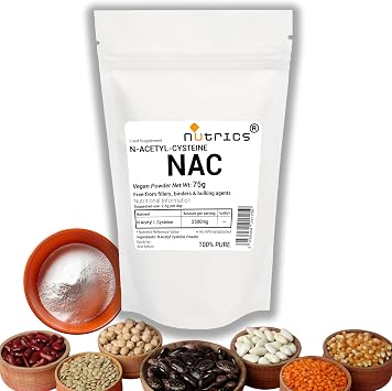 75g NAC N Acetyl Cysteine Powder - 100% Pure - Free from fillers Binders & Bulking Agents - N Acetyl L CYSTEINE 75g