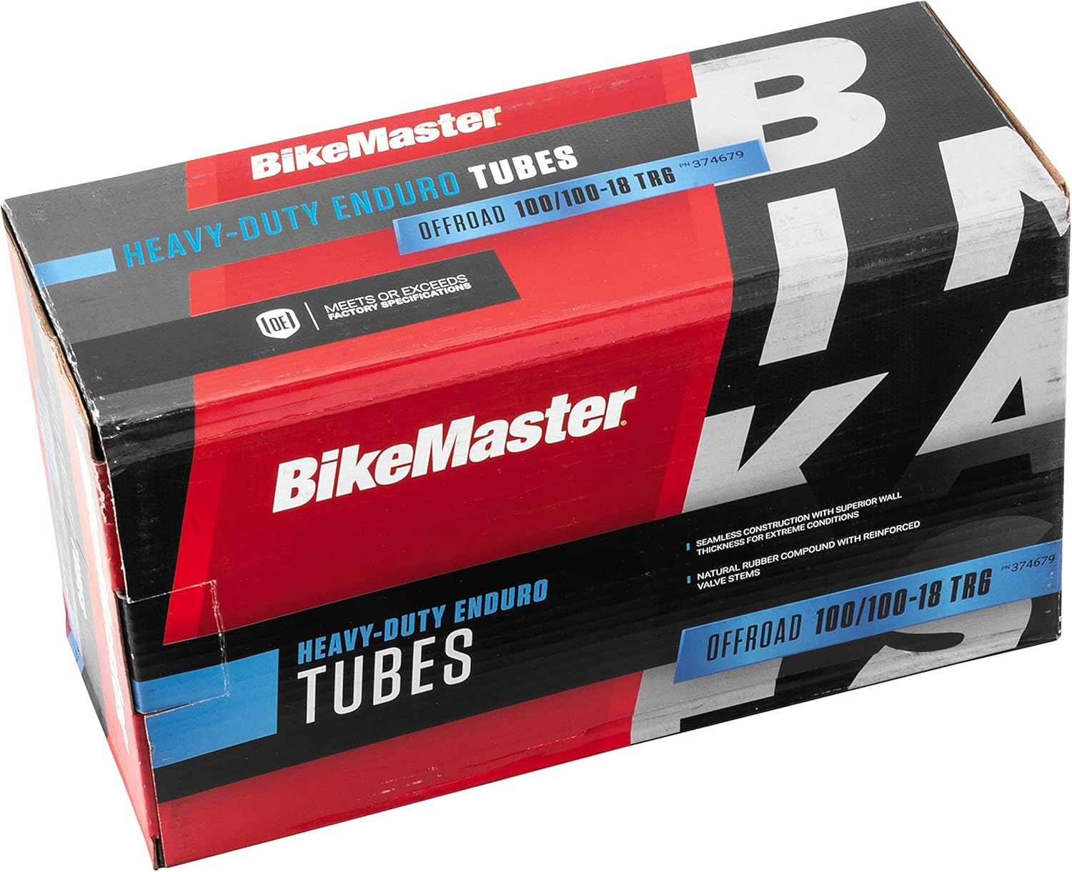 BikeMaster Heavy Duty Motorcycle Tire Tubes 100/100-18 TR6