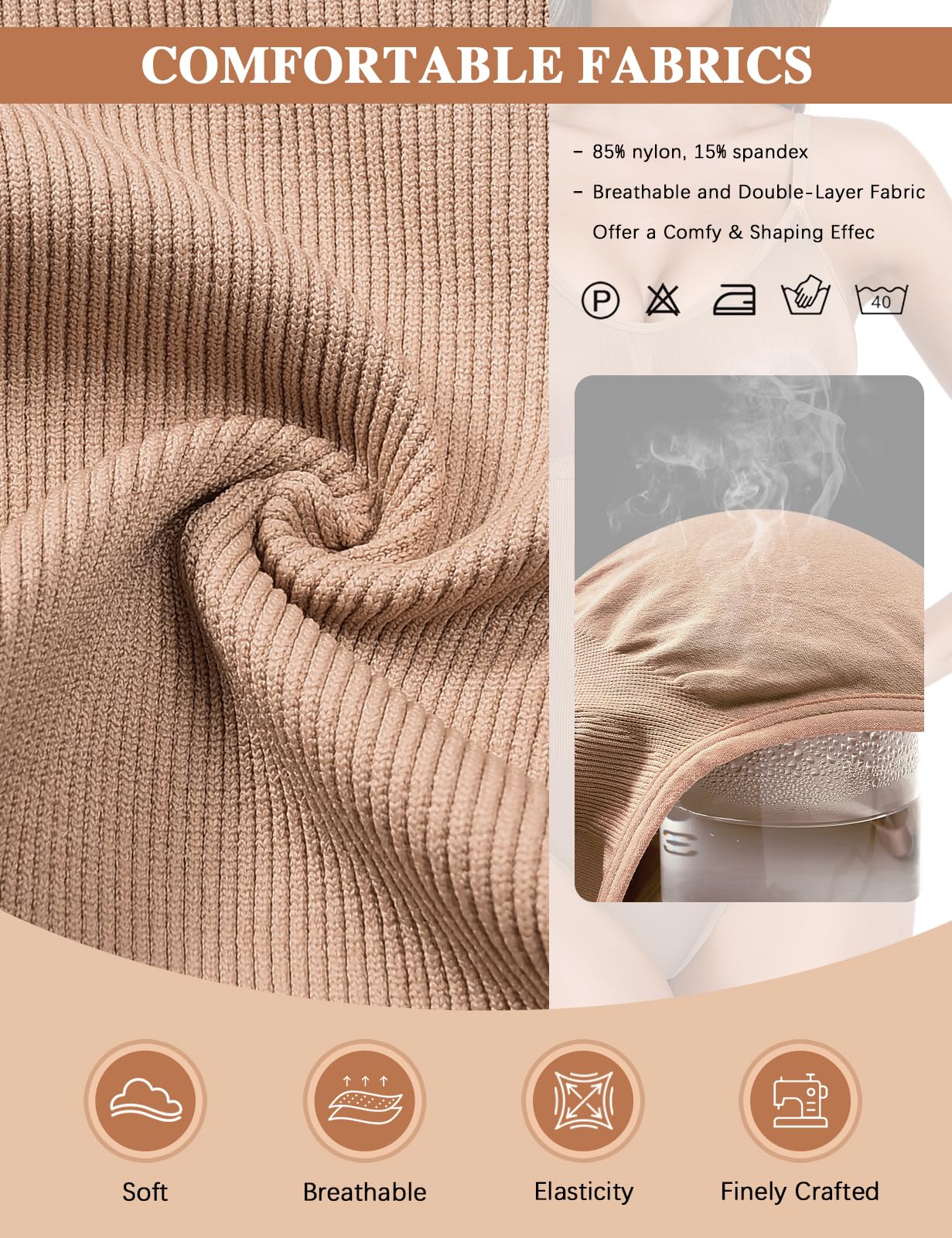 Tuopuda Body Contenitivo Modellante Donna Body Shaper Perizoma Bodysuit Guaina Contenitiva Shapewear Intimo Snellente Pancia Piatta Dimagrante Shaping con Reggiseno Spallino Regolabile