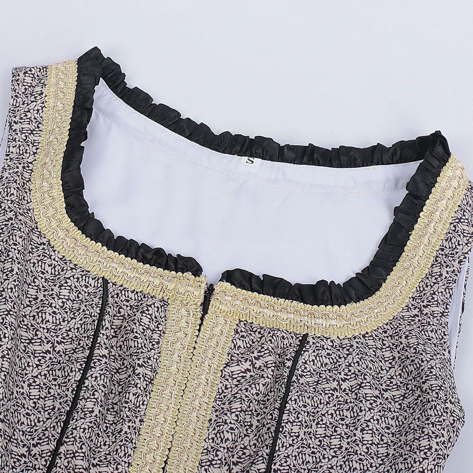 Vestido con Bordado para Mujer De Oktoberfest Vestido Largo De Mujer Playa para Playa Envolvente Floral Verano con Cuello En V Y Mangas Elegante Cuello En V Y Mangas Plisadas