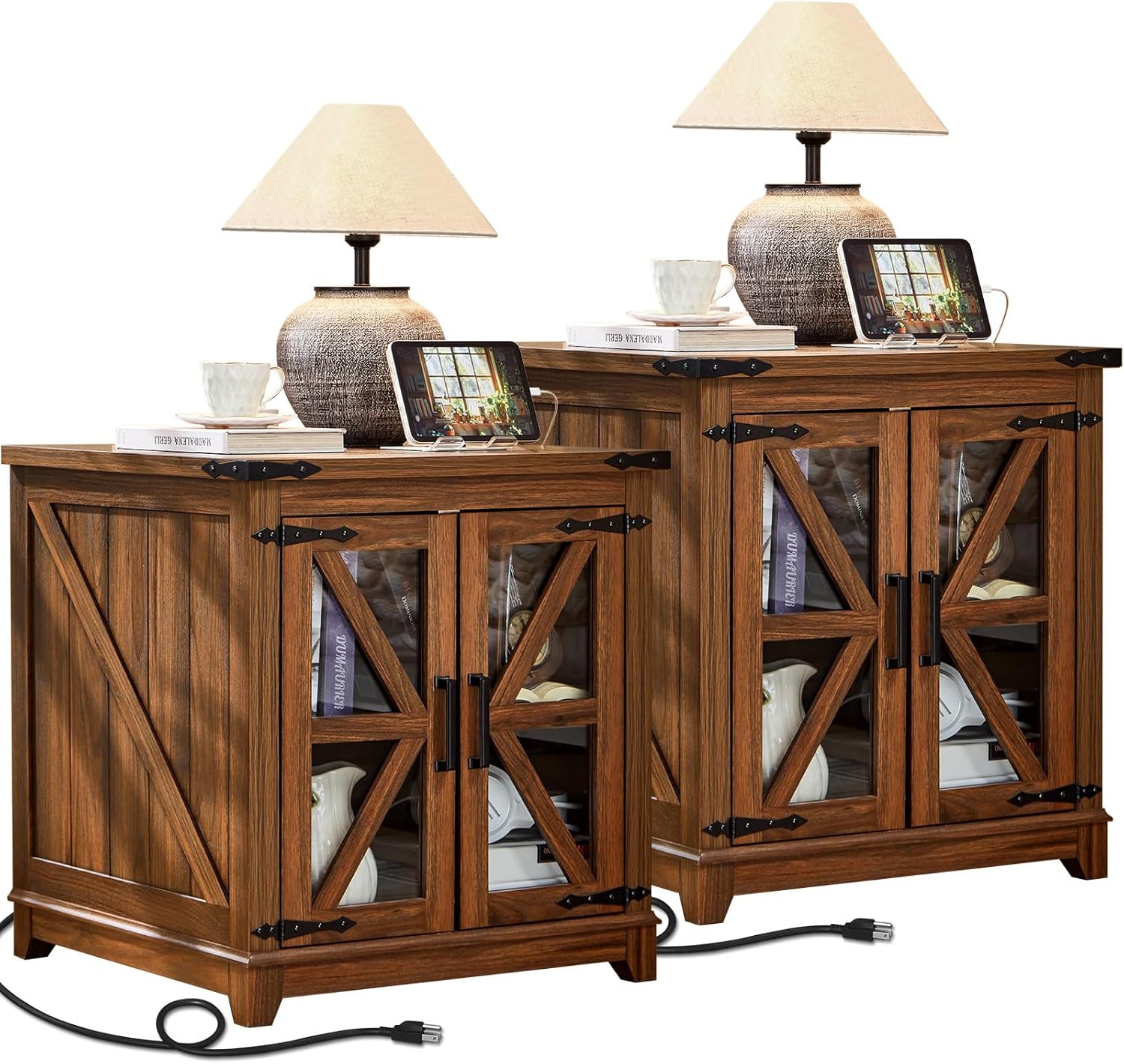 Amazon.com: Farmhouse End Table Set of 2,24