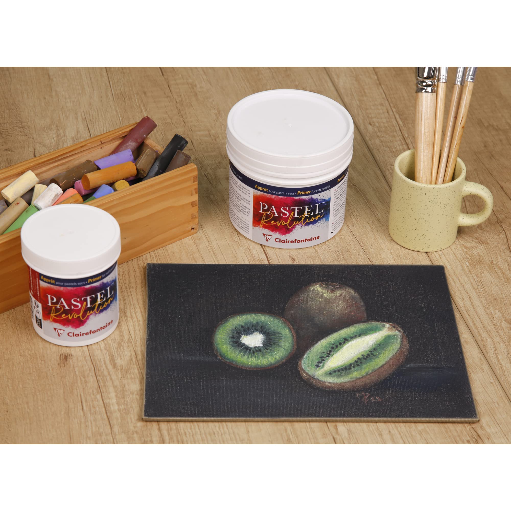 Clairefontaine 975289C - Apprêt Pastel Révolution - Apprêt pour Pastels Secs - Pot 250 ml - Idéal pour le Dessin au Pastel ou Fusain sur Toile