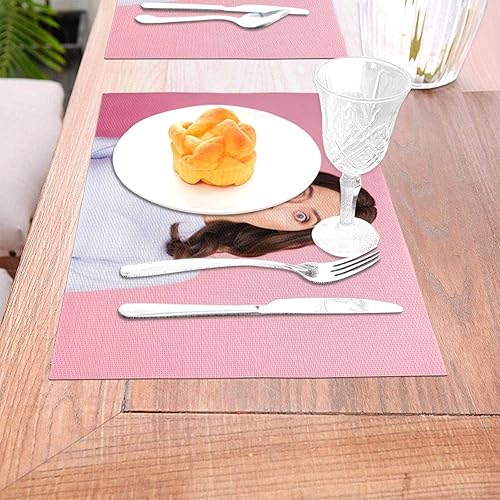 Miniatura 5 de Manteles individuales personalizados, añade tu nombre, foto, texto, tapete para mesa de niños, lavable, resistente al calor, para mesa de cocina y