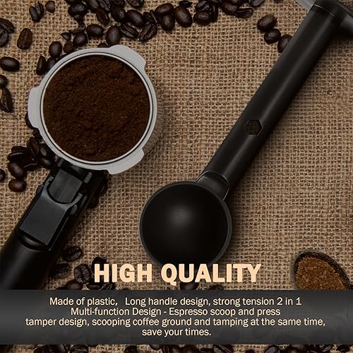 Miniatura 2 de Cuchara de café expreso 2 en 1  Repuesto para Delonghi 7313286119 y para Mr. Coffee BVMC-ECMP1000, cuchara de tamper herramienta de té para café en