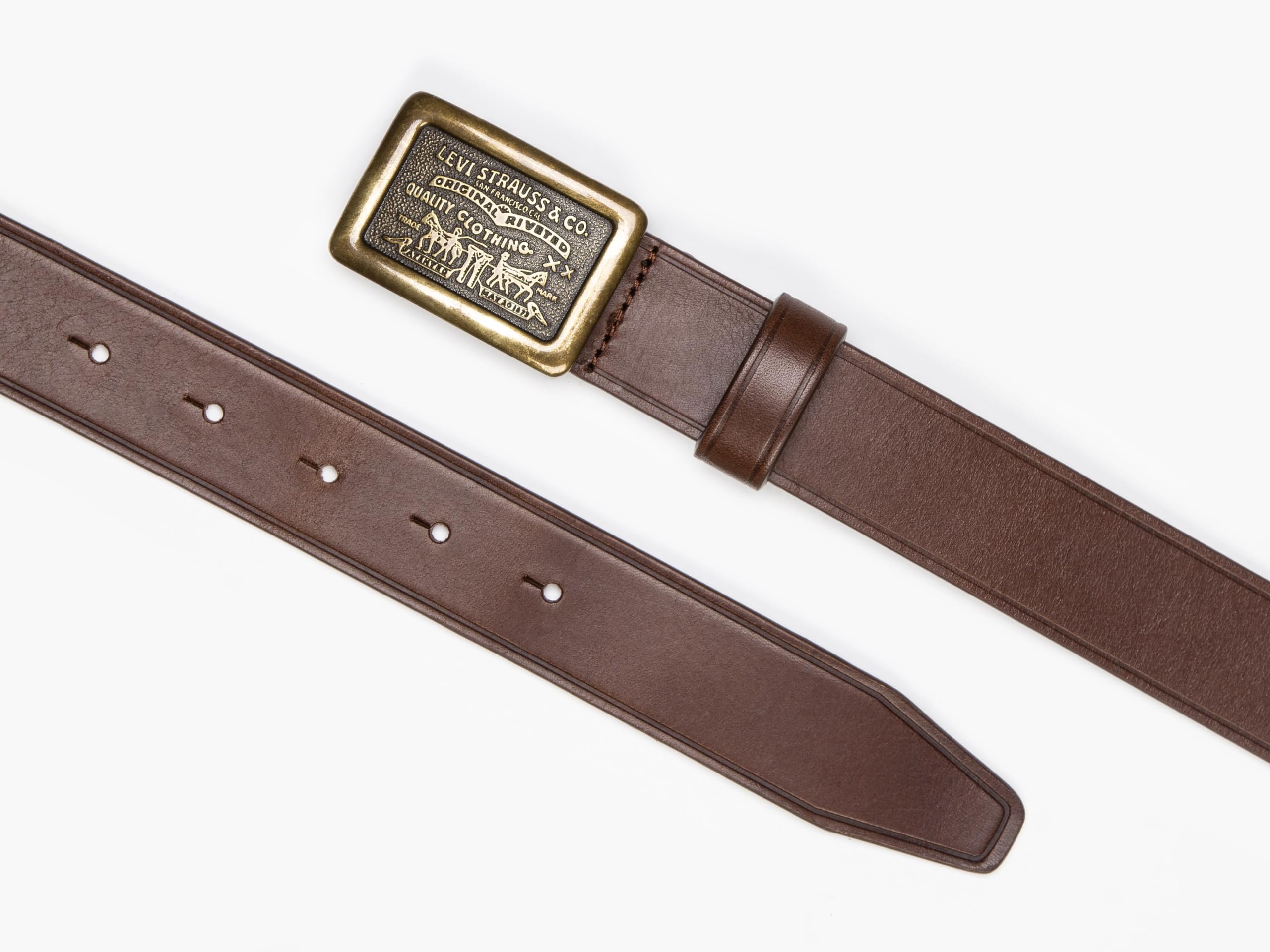 Levi's Herren & Unisex Two Horse Logo Plaque Belt Belt (1er Pack)