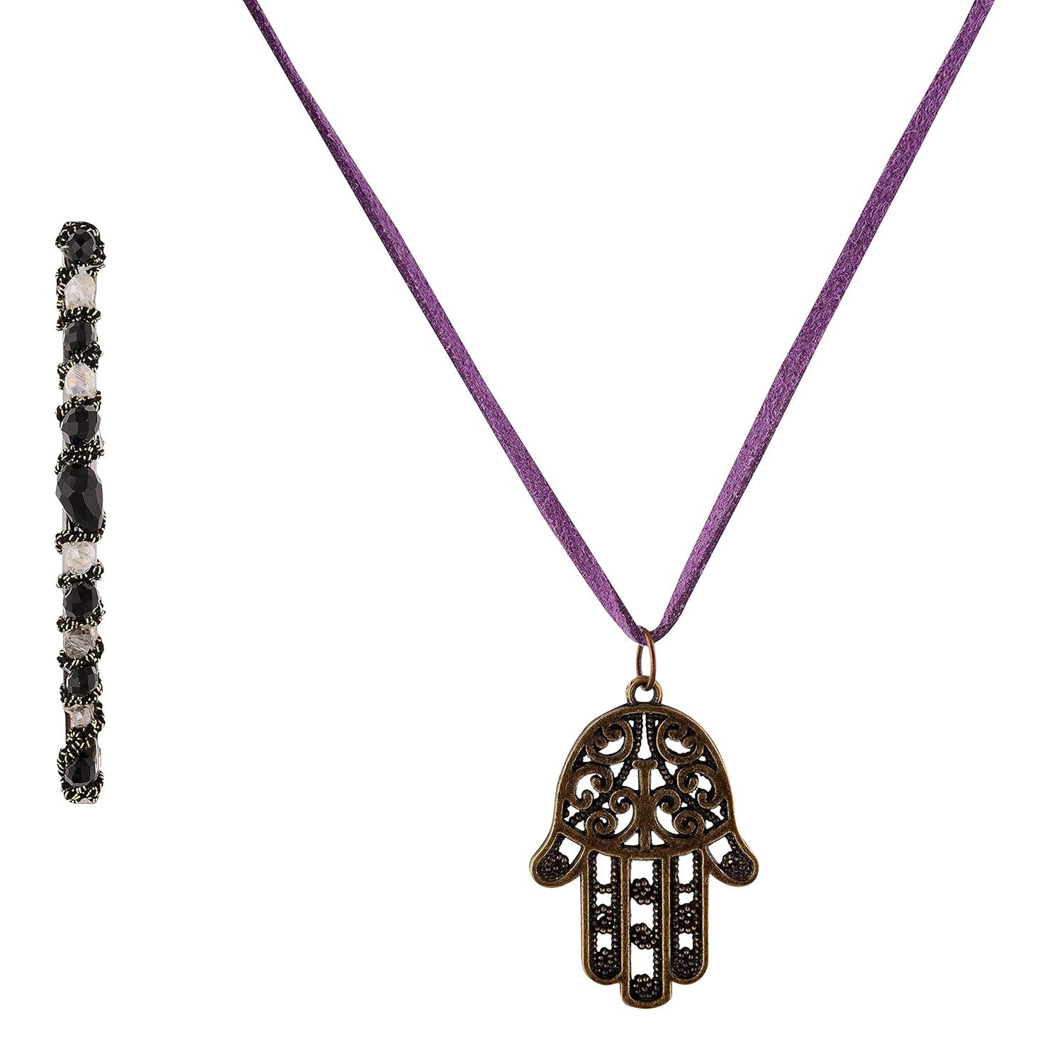 Buy WALNUT TREE Metal Hair Clip and Chain with Pendent for Girls