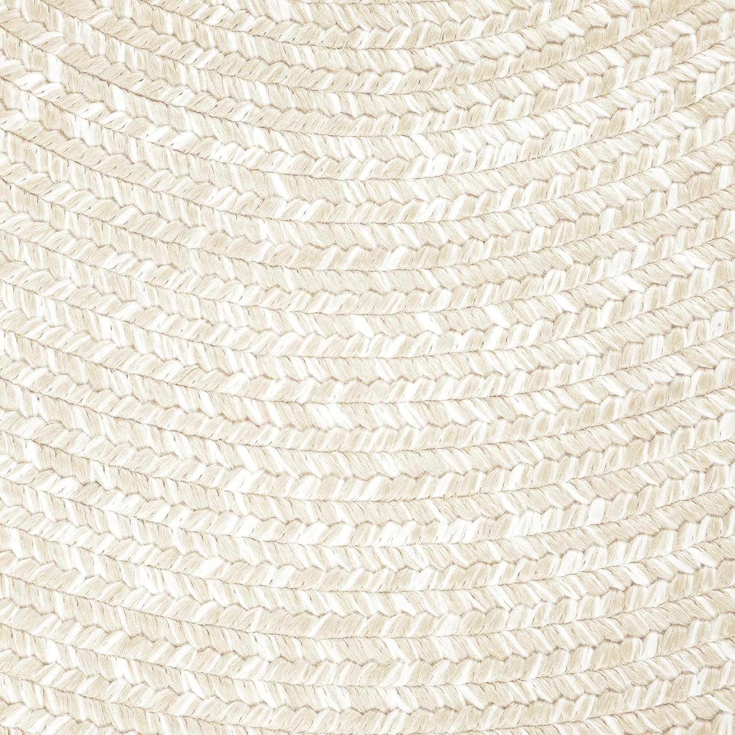 Superior Indoor Outdoor Braided Area Rug, Reversible Dual-Tone Home Floor Decor for Kitchen, Entryway, Patio, Front Porch, Deck, Modern, Boho, Farmhouse Style, 5' x 8' Oval, Cream/White