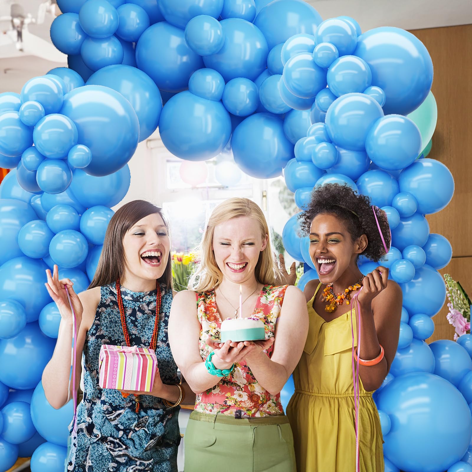 Bastex 10-Pack White Cloud Latex Balloons - Blue Sky Print Balloons For Baby Showers, Birthdays, Gender Reveals & Parties - View #8