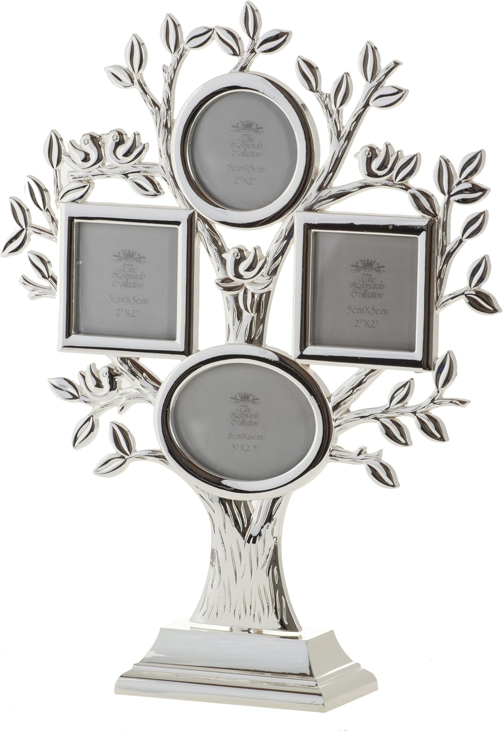 Silver Plated Family Tree Photo Frame (4 Apertures