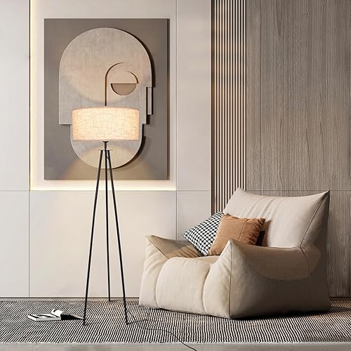 Miniatura 4 de Lámpara de pie trípode, lámpara de pie de mediados de siglo, luz de estudio de diseño moderno para sala de estar, dormitorio, sala de estudio y