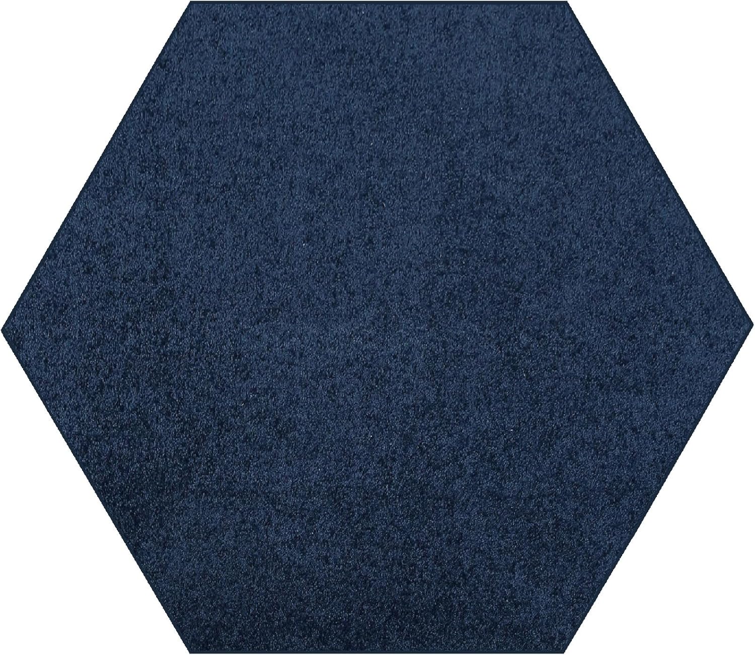 Ambiant Navy Solid Color Area Rug, 9' Hexagon