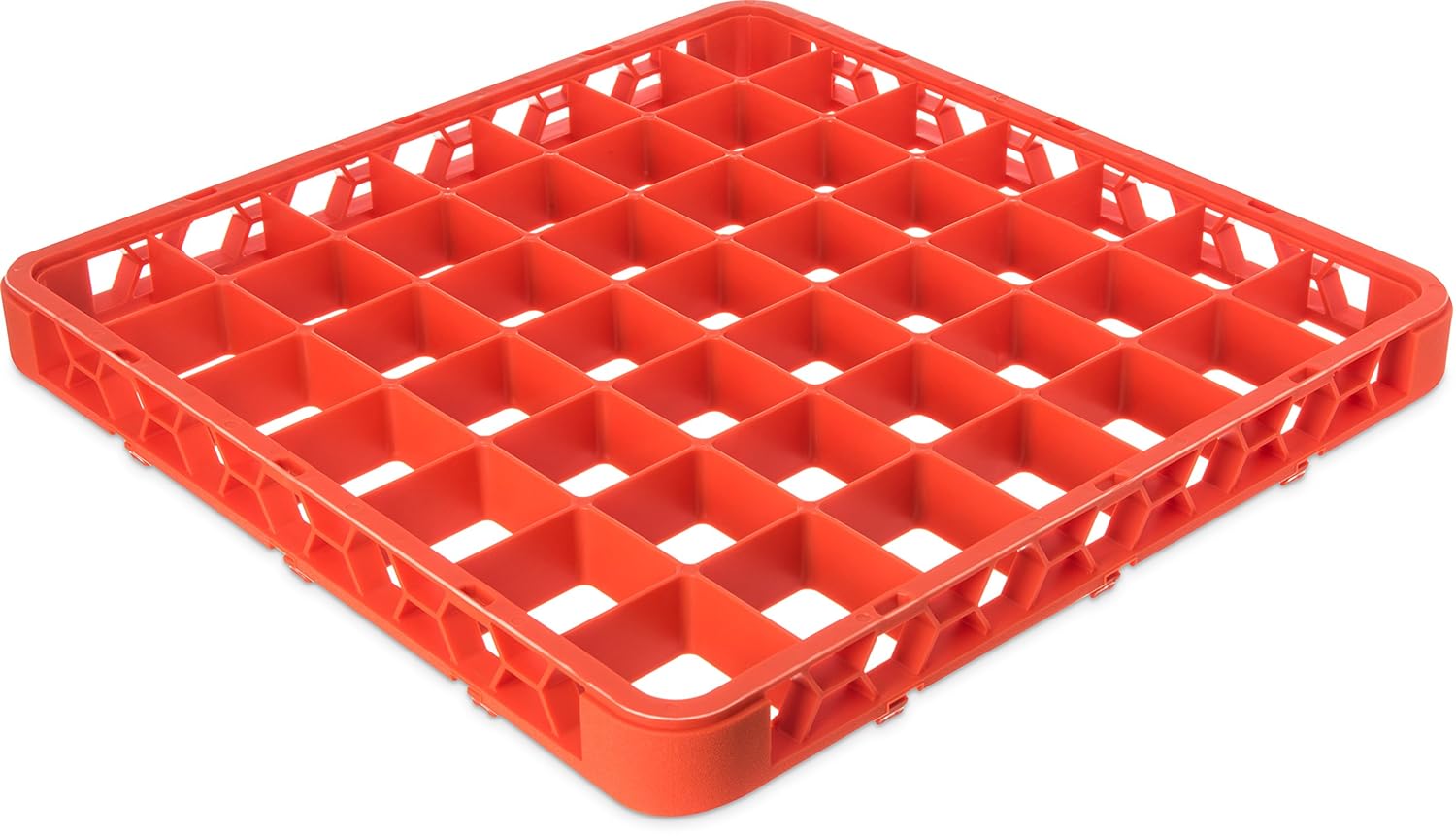 Carlisle FoodService Products RE49C24 OptiClean 49 Compartment Divided Glass Rack Extender, 1.78", Orange