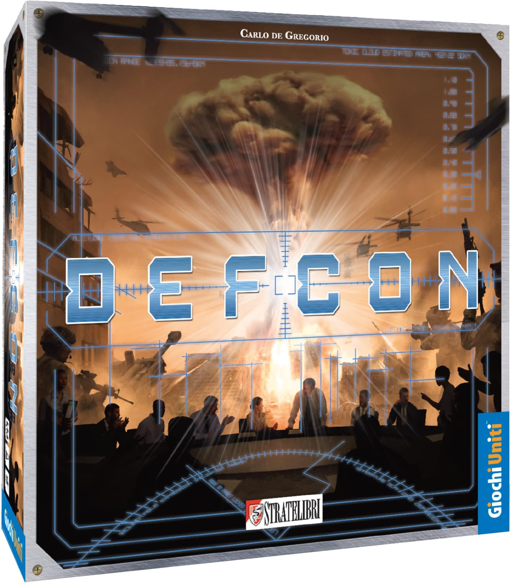 Giochi Uniti Defcon Board Game | Tactical Strategy Game | Dsytopian Area Control Game | Entry Level Wargame for Kids and Adults | Ages 10+ | 2-4 Players | Average Playtime 60 Minutes | Giochi Uniti