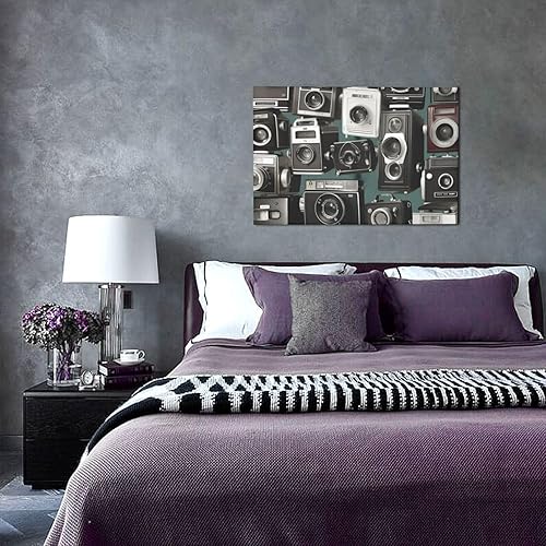 Miniatura 4 de RLDOBOFE Lienzo decorativo de pared para dormitorio, colección de cámara retro y fresca, decoración de pared abstracta para sala de estar, pinturas