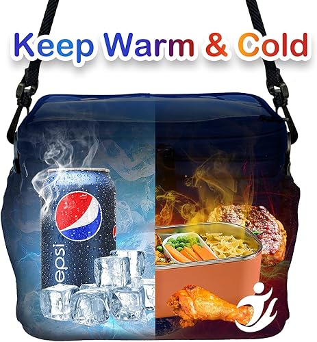 Miniatura 5 de GOTINSN Bolsa de almuerzo aislada de 6 L, bolsa térmica a prueba de fugas, con alta capacidad como bolsa para manillar de bicicleta, para viajes,