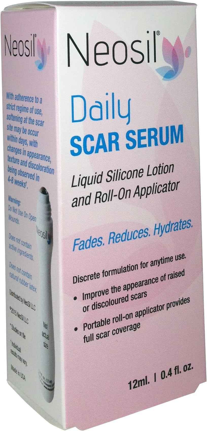 NEO-0142 Daily Liquid Silicone Scar Serum with Roll-On Applicator, 0.4 fl. oz.