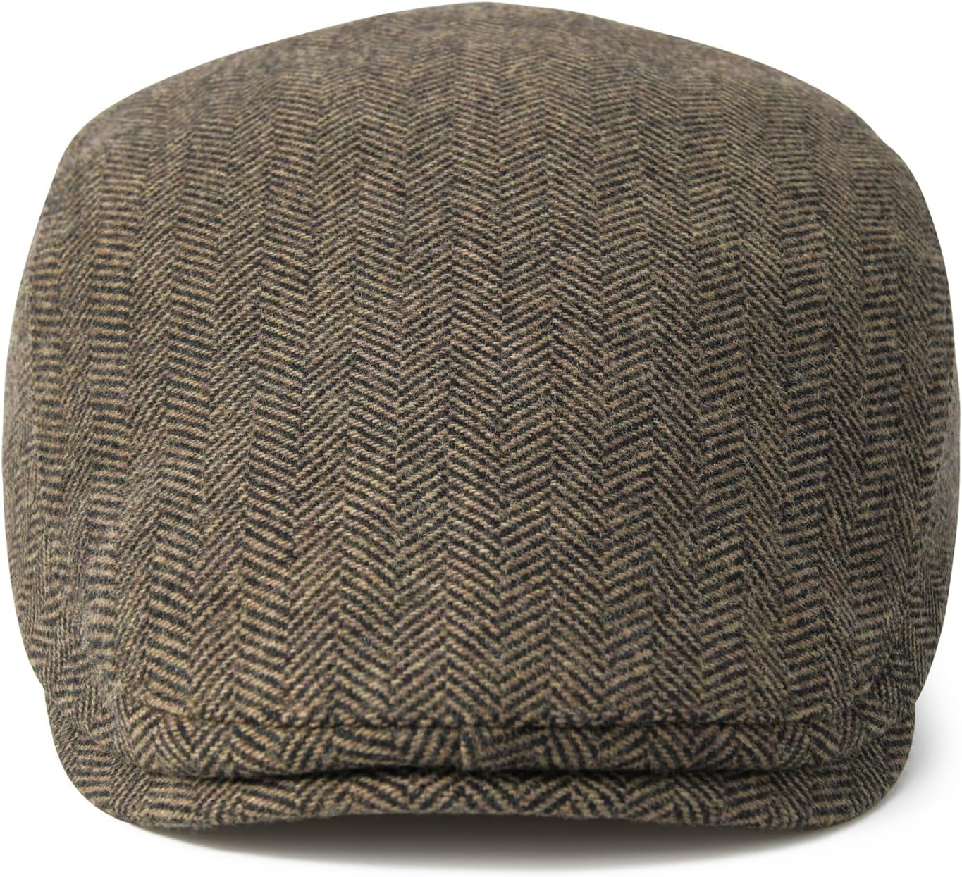Men Wool Blend Flat Cap Tweed Newsboy Ivy Hat - Image 3