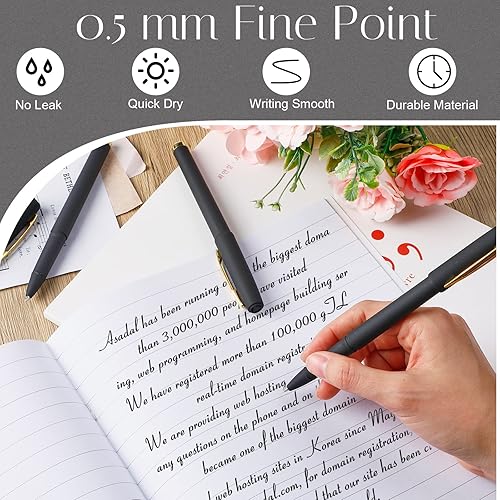 Miniatura 4 de Teling Paquete de 100 bolígrafos de tinta de gel a granel de 0.020 in de punta gruesa para oficina, escuela, escritura, toma de notas, bocetos