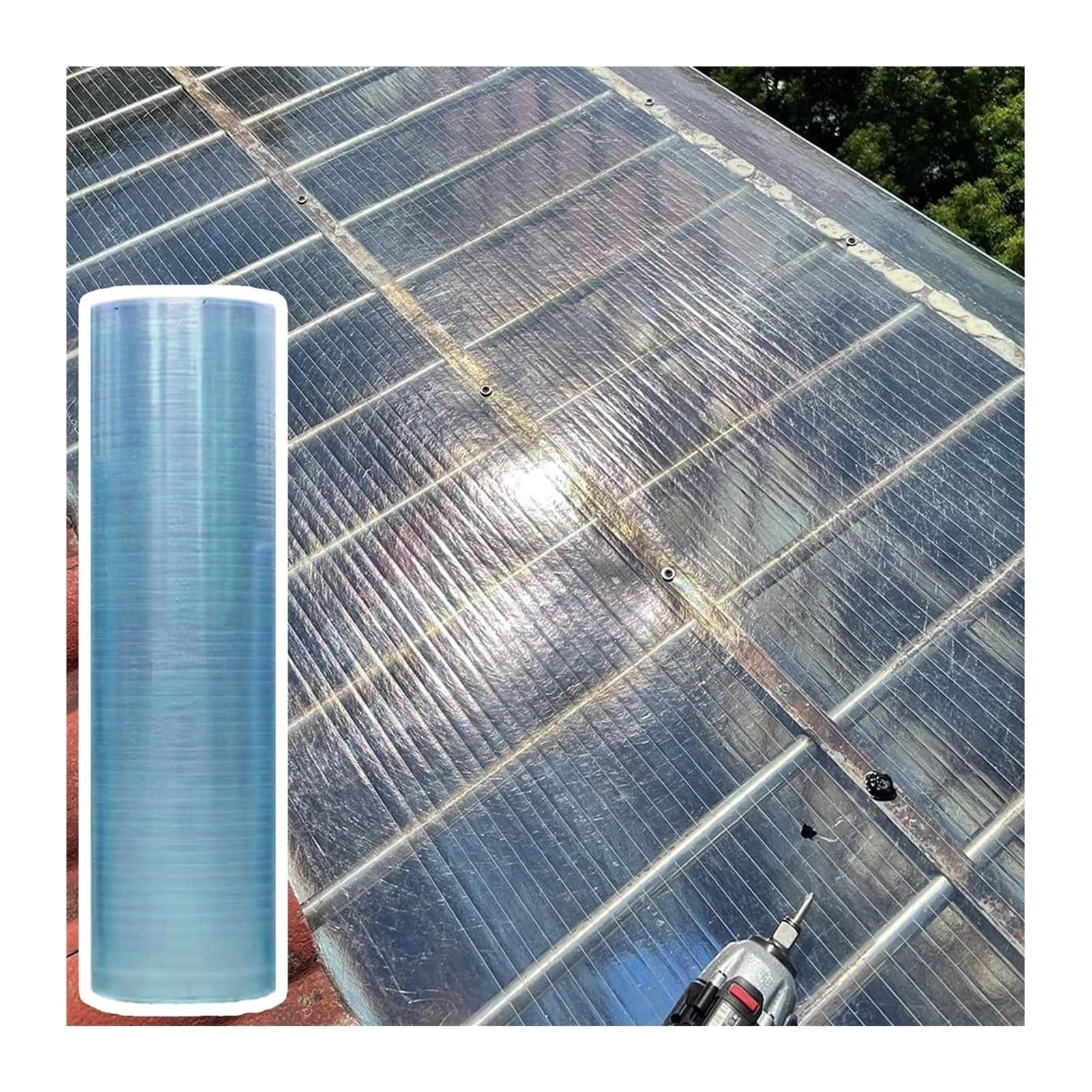 Toiture en polycarbonate transparente pour véranda et auvent extérieur