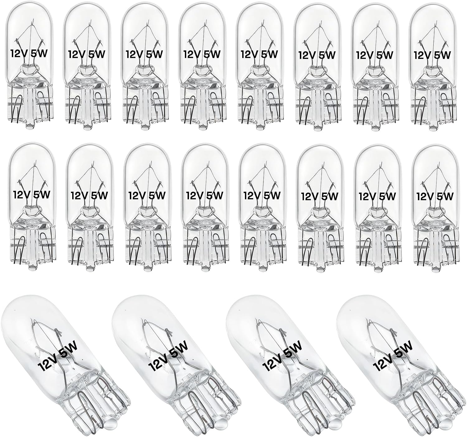 20-Pack 0075355000 Sewing Machine Light Bulbs, Clear Push-in 12V 5W Bulbs