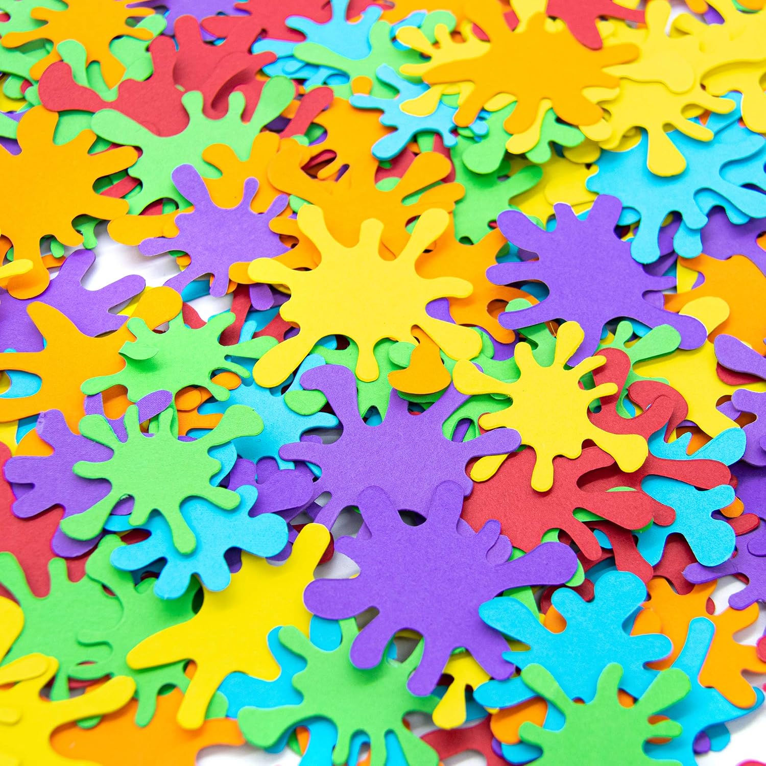 AUEAR, 200 Pack Paint Splatter Confetti 6 Colors Art Splash for Birthday Party Decoration