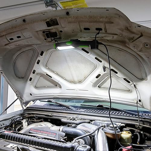 Miniatura 5 de PowerSmith Luz de caída de luz de trabajo de 3000 lúmenes, 25 pies, cable de alimentación SJTOW resistente al aceite, salida de alimentación de 12