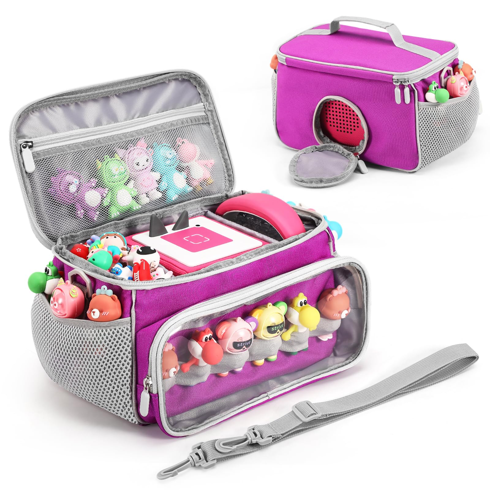PISOSN Portable Carrying Case Compatible with Toniebox Starter Set and Tonies Figurines, Storage Musical Toy Carrying Bag for Toniebox 2 & Accessories