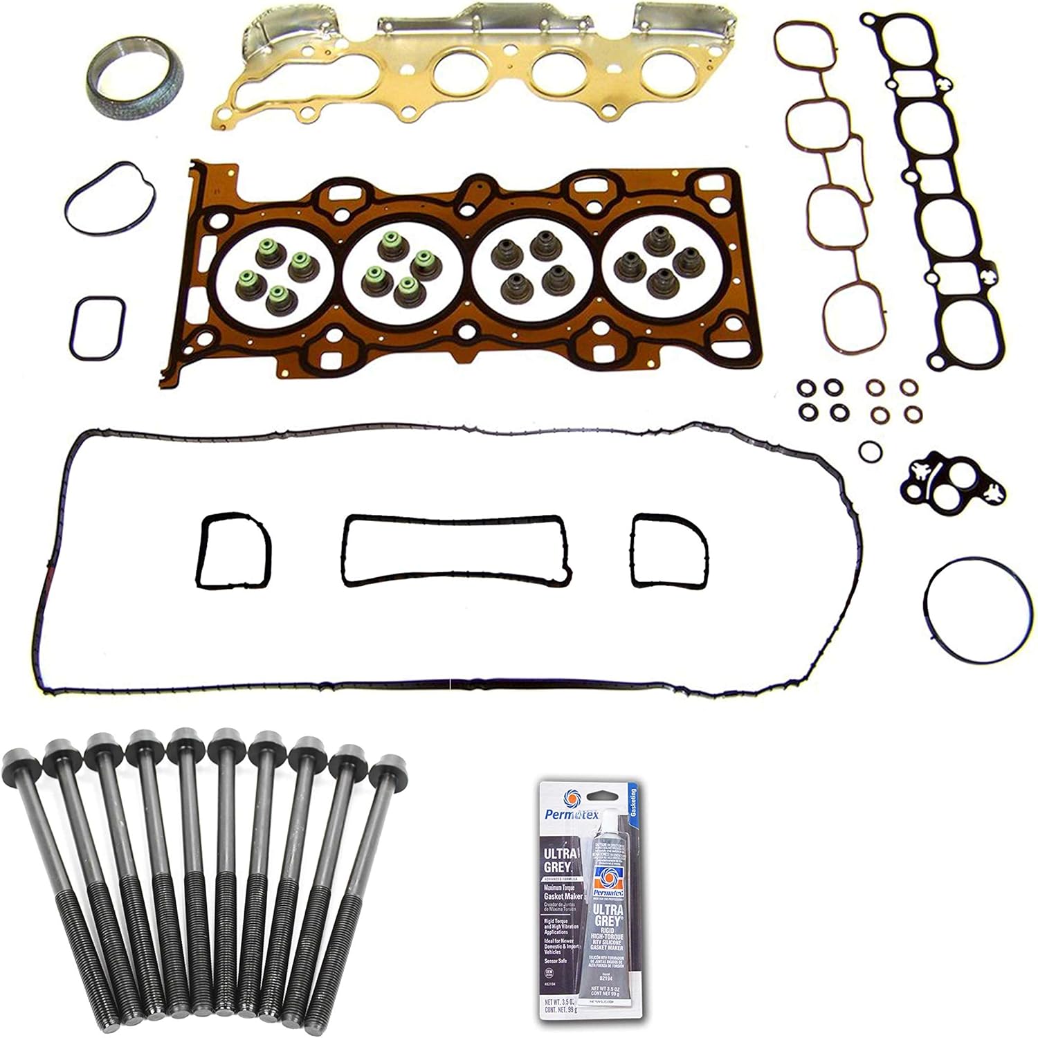 CPWK439 Head Gasket Set Bolt Kit Fits: 06-09 Mazda MX-5 Miata 2.0L DOHC 16v Cu.122