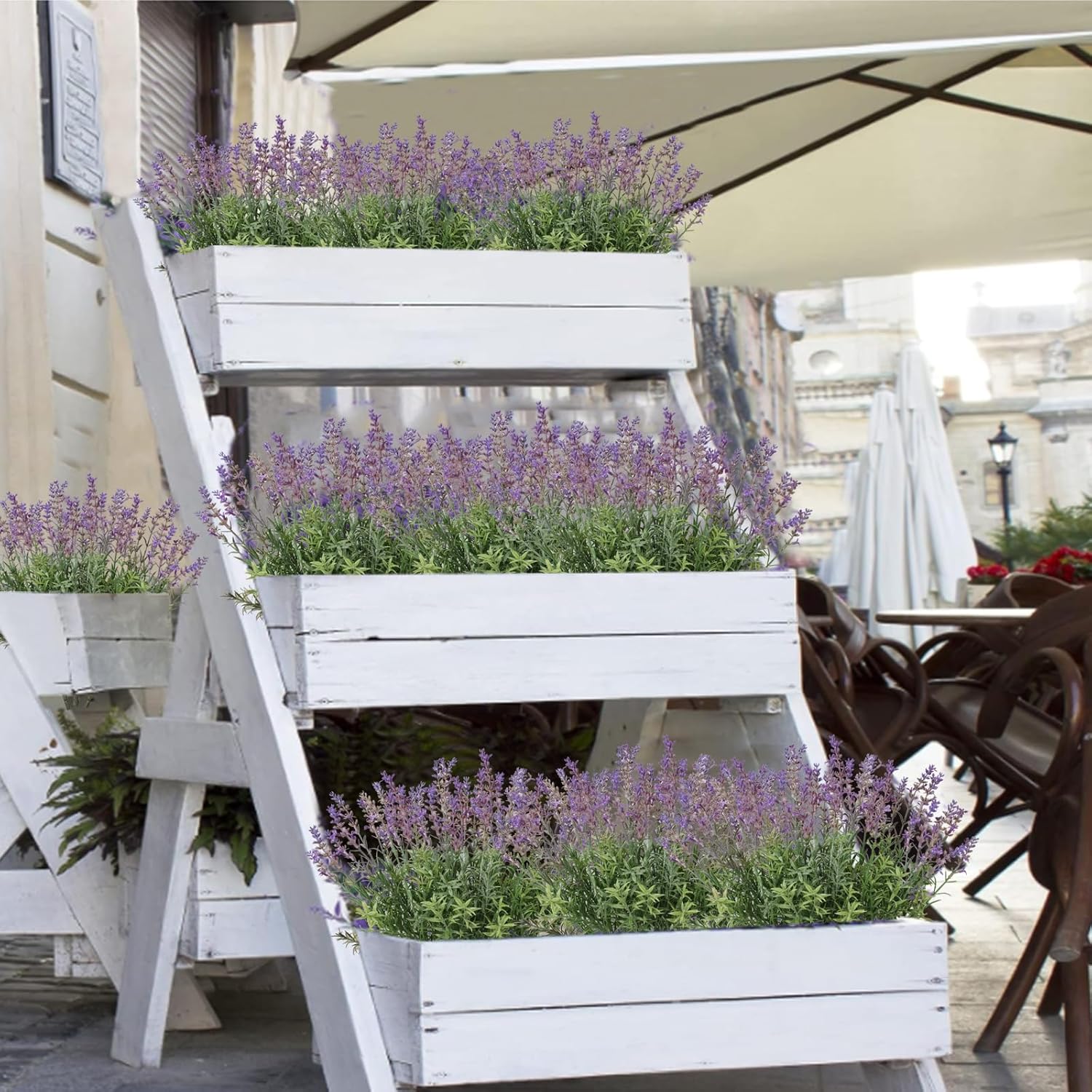 Fake Lavender Artificial Flowers - 12PCS Lavender Plants Shrubs for Wedding Bouquets Artificial Lavender Flowers Indoor Outdoor Faux Foliage Lifelike Fake Flowers for Decoration - Image 6