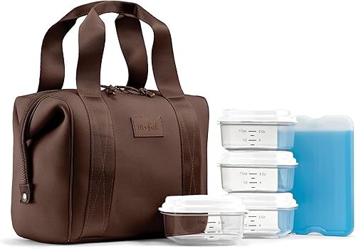 Miniatura 21 de Fit & Fresh Remi - Lonchera de neopreno para mujer, kit de preparación de comidas con recipientes y bolsa de hielo XL, material autoaislante similar