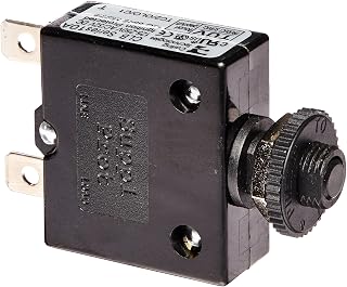 Sierra International CB41210B 10 Amp AC Push Button Resettable Circuit Breaker, Black