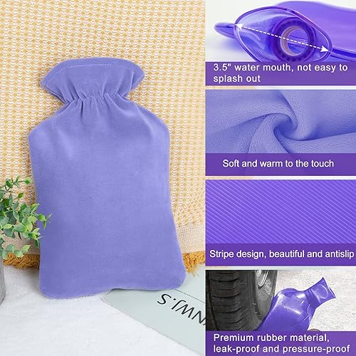 Miniatura 4 de Botella de agua caliente de 2 litros, bolsa de agua caliente para aliviar el dolor, calambres menstruales, compresa fría y caliente, calentador de