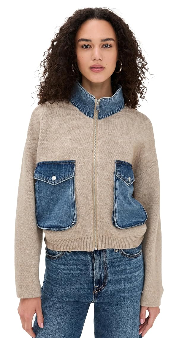 BLANKNYC womens Glow Up Sweater Bomber Jacket