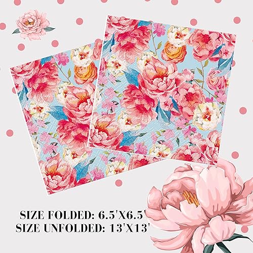 Miniatura 9 de Keep Unique Servilletas de papel de 13 x 13 pulgadas, servilletas florales de 3 capas para arte, cena y fiesta, servilletas desechables decorativas