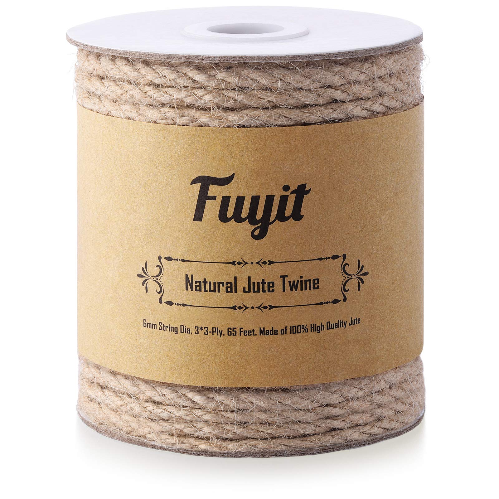 Buy Fuyit Jute Twine String 65 Feet 3x4Ply 6mm Natural Thick Jute