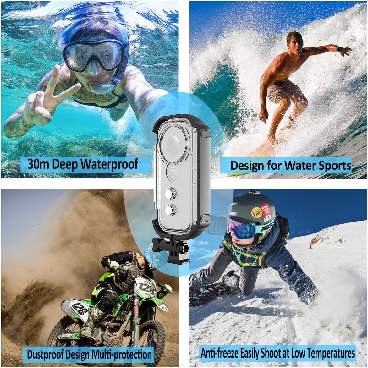 Flаѕh Sаlе Buу 1 gеt 1 O'woda New Version Insta360 ONE X Waterproof Case Housing Diving Case for Insta360 One X Action Camera Accessories (Transparent)