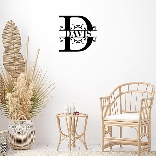 Miniatura 5 de Custom Metal Signs  Metal Name Sign  Split Letter Monogram Wall Decor  Metal Wall Art  Metal Wall Art Last Name Sign  Family Name Sign  Personalized