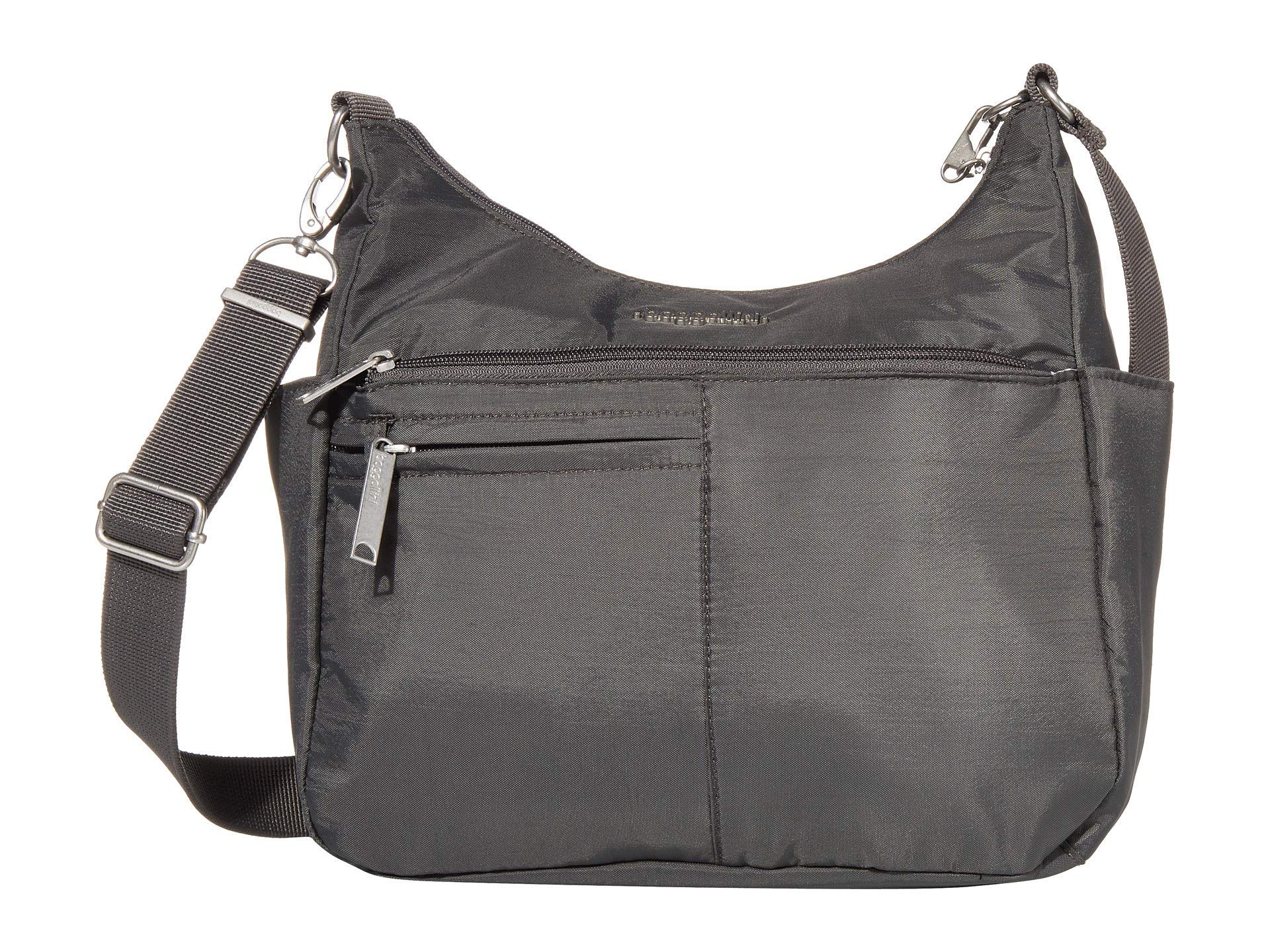 Baggallini Women's Securtex Anti-Theft Free Time Crossbody Bag Cross Body, Charcoal, One Size